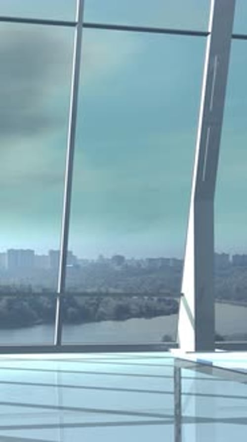 In a Modern Office a Mobile Device Showcasing Economic Infographics