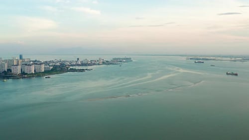 Penang Island aerial view, George Town, Malaysia