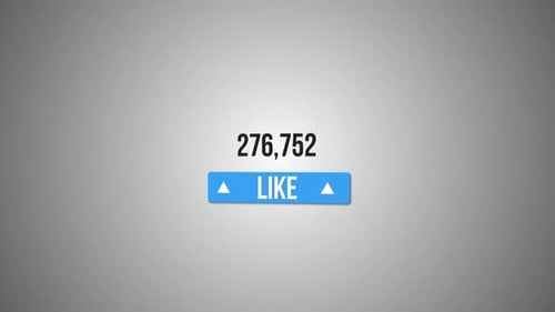 Social Media Like Button Counter Up Animation
