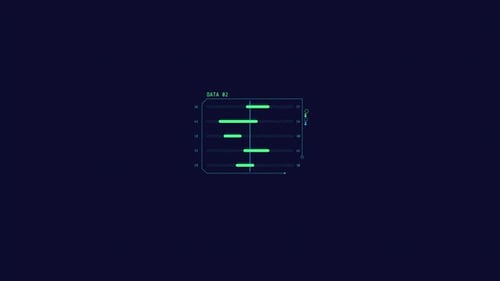 Animated HUD Infographic Element Graph with Data