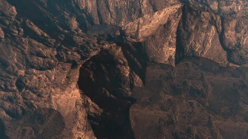 Animation en rendu 3D de scènes de la planète rouge Mars colorées en orange