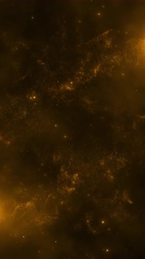 4K Particle light falling background, abstract particle light background, golden particle light glow