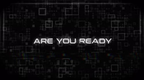 Glitch Text Reveal on Digital Background