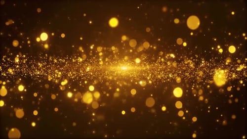 Golden Sparkle Particles Awards Celebration Background