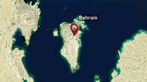 Bahrain Country Zoom from Space