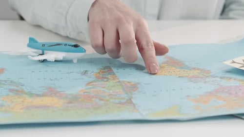 Planning Travel Destinations Using World Map and Airplane