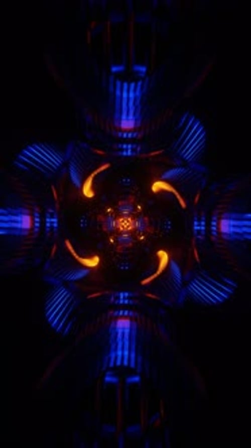 Vertical Video of Continuously Changing Digital Landscapes with Geometric Motion