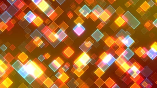 Fondo abstracto de movimiento de triángulos cuadrados brillantes de alta tecnología