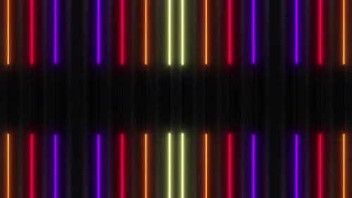 4 K Colored Neon Pattern Loop 13
