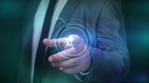 A Man Launches A Chatbot By Pressing His Finger