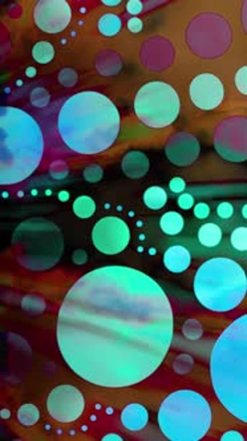 Rotierende grüne Mandalas mit Raucheffekten, vertikaler Videoloop