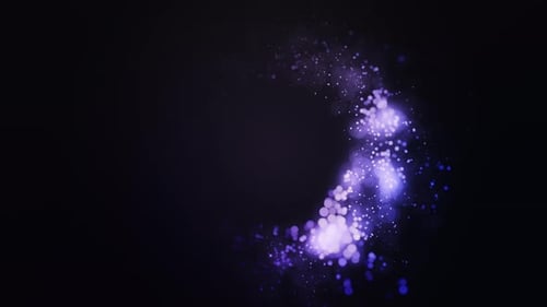 Glamour Collection: A ring of purple bokeh rotates clockwise in the center on a dark background