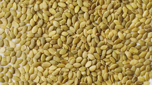 Close Up of Shelled Pumpkin Seeds Background