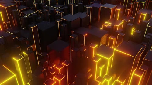 Dancing Neon Pillars 07