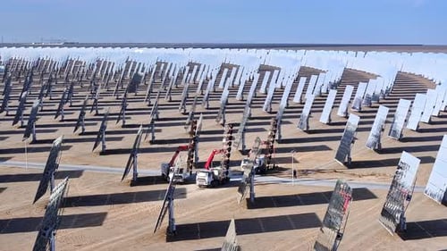 Vue aérienne d'un panneau solaire