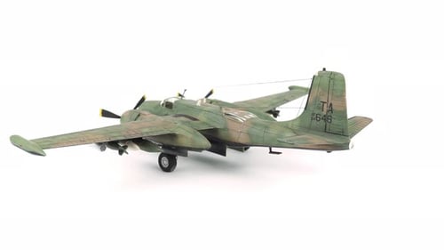 Rotating Assembly Model Of American Attack Aircraft A 26 Invader Top View.