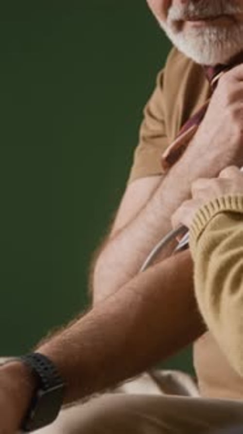 Senior Couple Taking Blood Pressure at Home