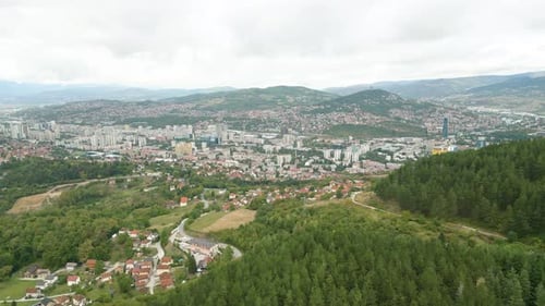 Sarajevo Bosnia and Herzegovina drone footage 4k aerial shots