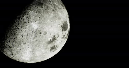 Night Sky Reveals a Detailed View of the Moons Surface and Craters