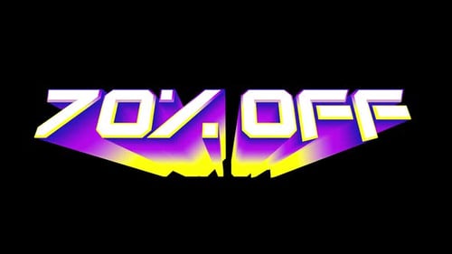 Dynamic Gradient 70 Percent Off Text Reveal