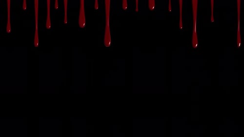 Animated Fluid Red Liquid Dripping Transition