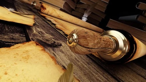 Ancient Scroll Gently Unfolds