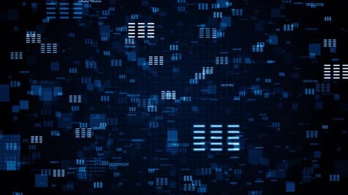 Animated Digital Data Stream Background Loop