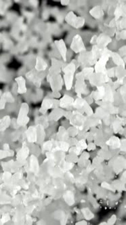 Super Slow Motion Falling Sea Salt Filmed on a Highspeed Camera at 1000 Fps