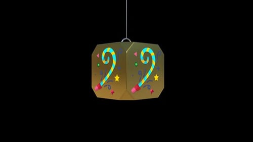 New Year Party Blower Animation