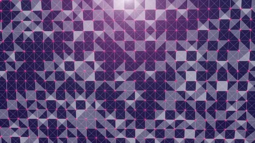 Fundo em movimento em forma de ponto brilhante e triângulo, movimento de ponto digital brilhante abstrato
