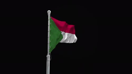Realistic 3D National Flag Waving Animation