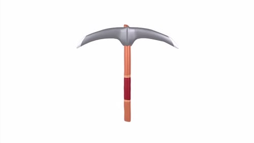 Stone Breaker Pickaxe 3d object rotating loop