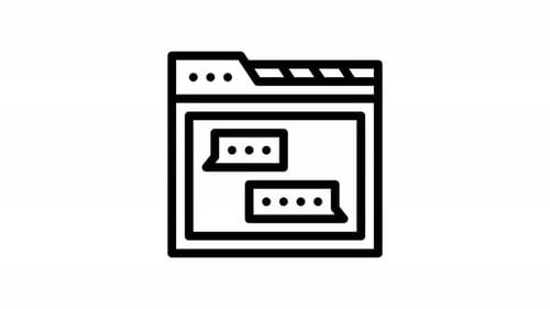 animation d'icônes de ligne de bogue