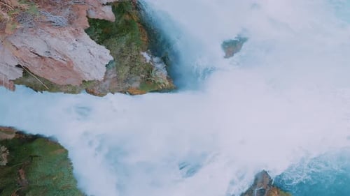 White Waterfall on the Rock