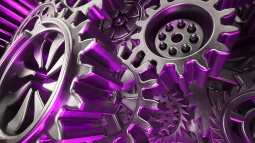 Gears 3D Mechanical Background 13
