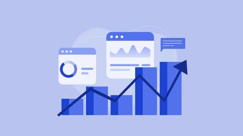 Finance growth animation graphs for market data visualization. Suitable for financial.