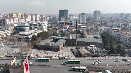 Historical Gevher Nesibe Madrasa And Mausoleum In Kayseri City
