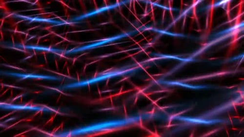 Fond d'animation en mouvement de vagues bleues rouges dansantes