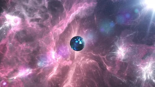 Le cosmos avec une planète mourante