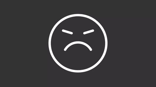 Minimal Animated Angry Face Icon