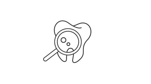 Animated Line Art Dental Examination Icon