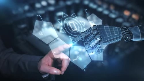 Interaktionspunkt zwischen künstlicher Intelligenz und Menschen