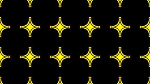 Animated Golden Geometric Kaleidoscope Pattern Loop