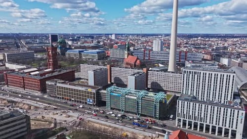 Aerial view of Berlin city centre (Berliner Innenstadt) , Germany