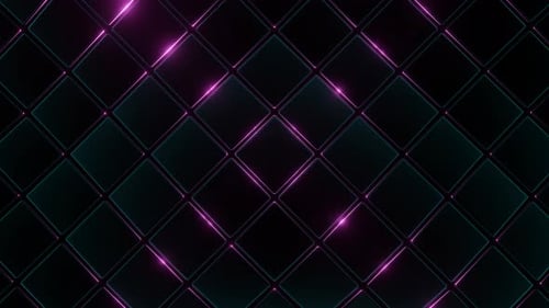 Beweglicher quadratischer Abstraktionshintergrund Vj Loop in dunklem Cyan und Rosa in 4K