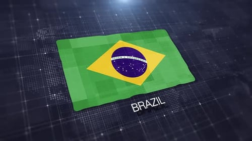 Brazil Flag Displaying