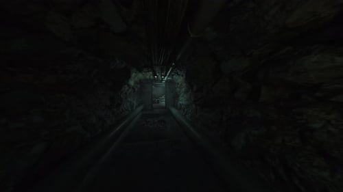 Dark Underground Tunnel Descent Realistic 3D Animation