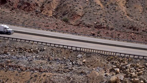 Aerial view of highway in Utah, USA