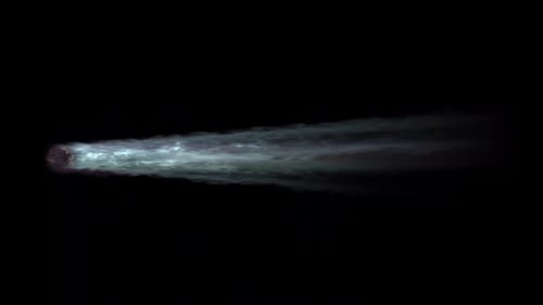 Animated Comet with Glowing Tail Effect