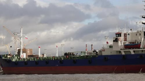 cargo ship, oil tanker calls at the port, import and export of fuel, logistics of petroleum products
